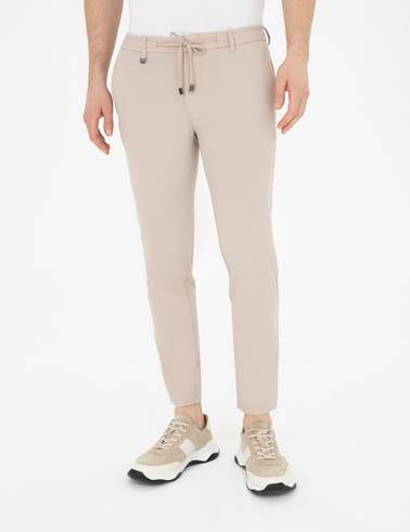 Bej Klasik Jogger Pantolon