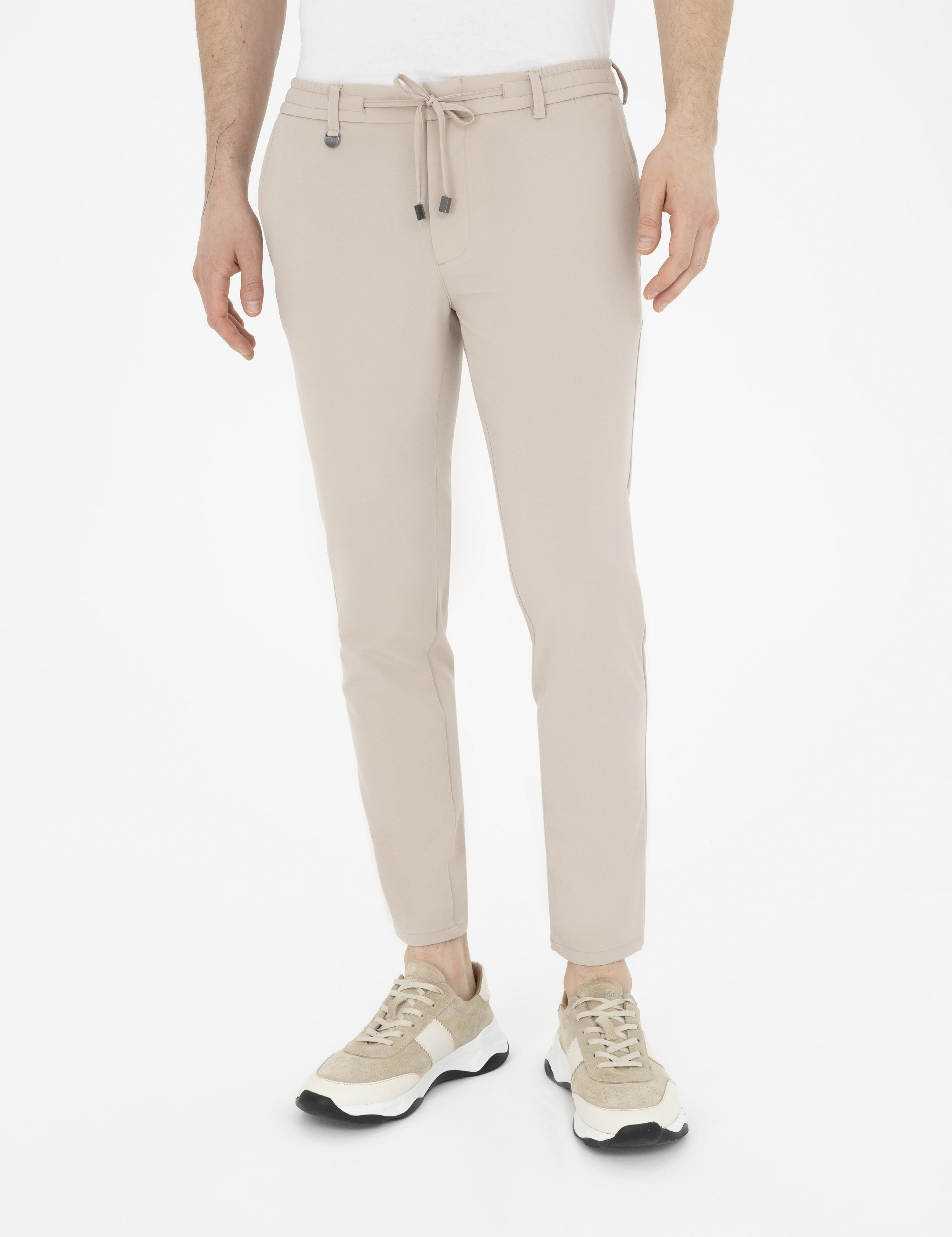 Bej Klasik Jogger Pantolon - Image 2