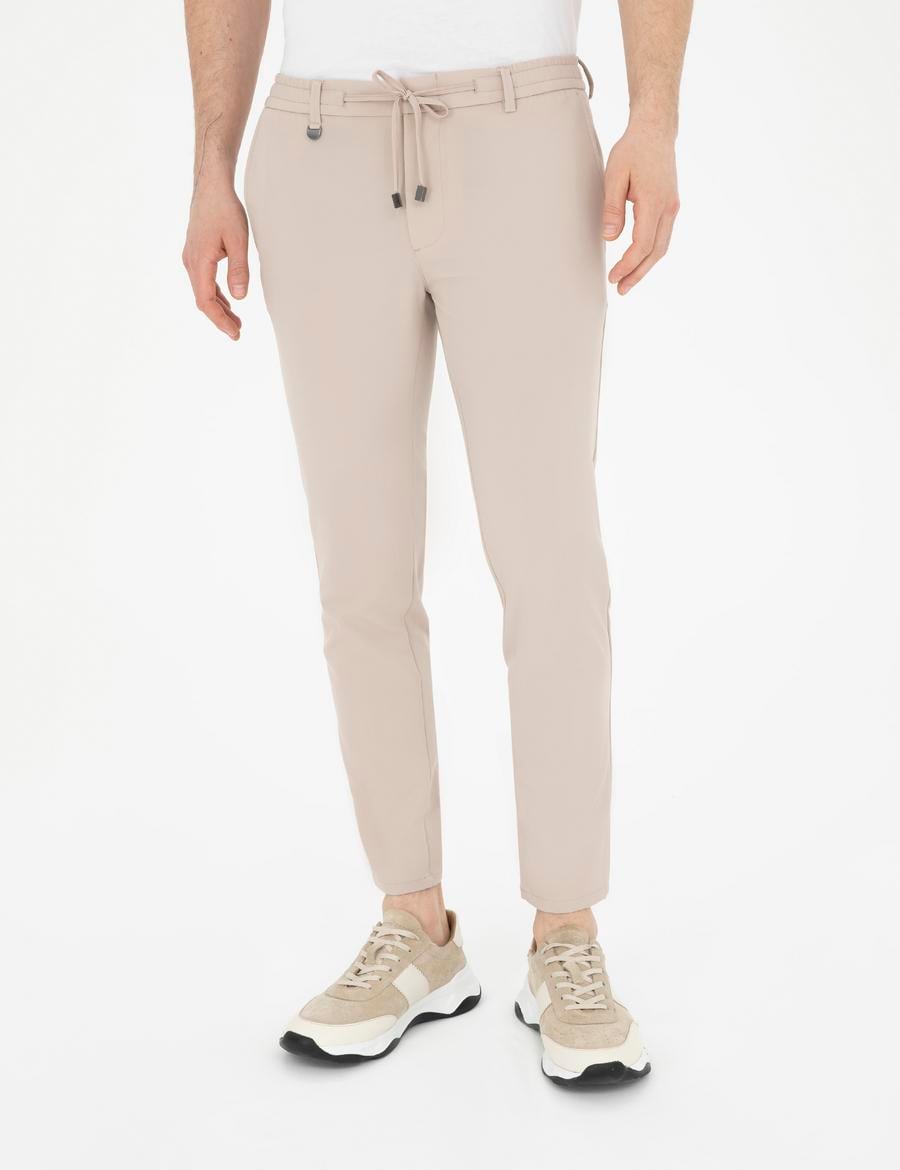 Bej Klasik Jogger Pantolon