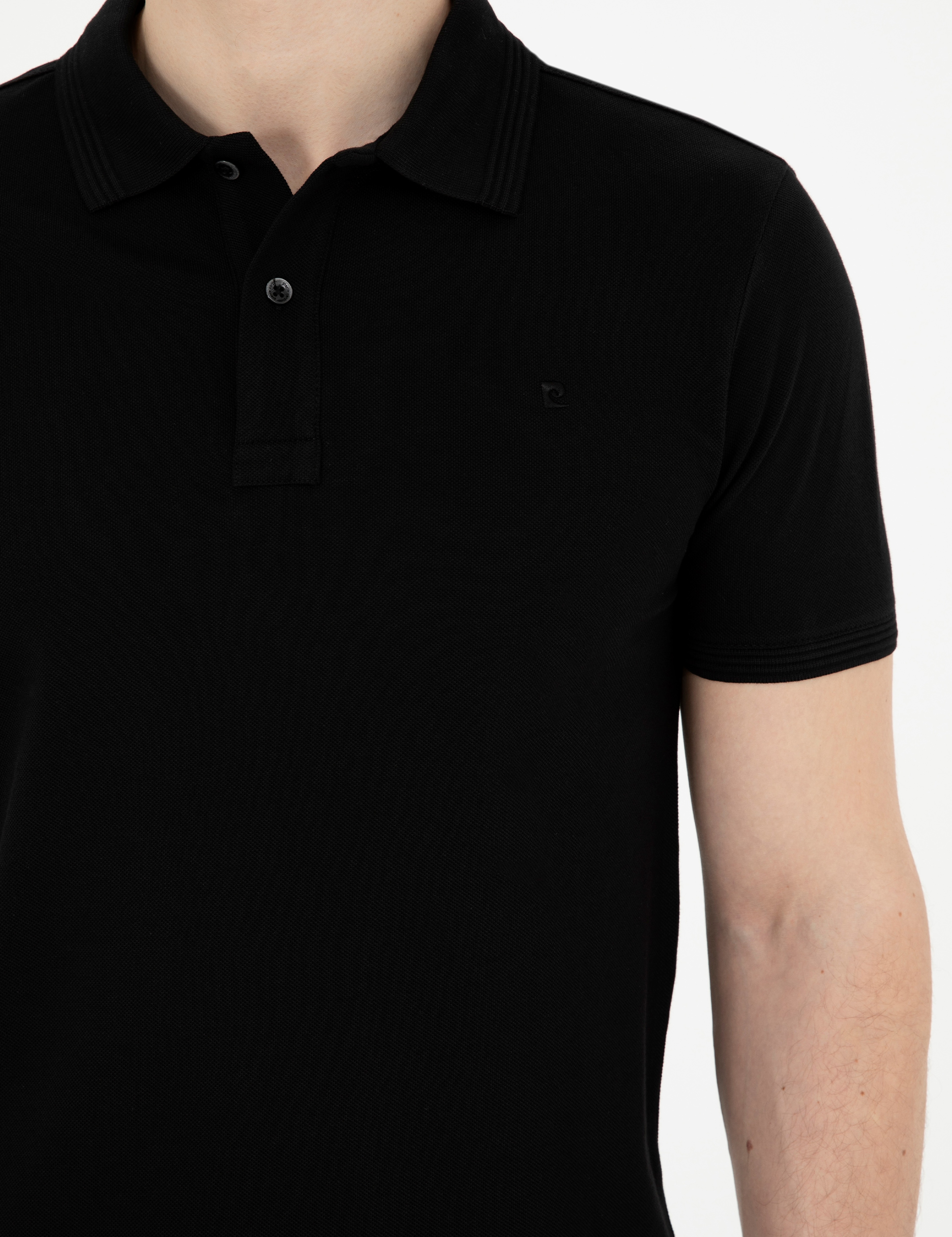 Siyah Slim Fit Basic Tişört - Image 7