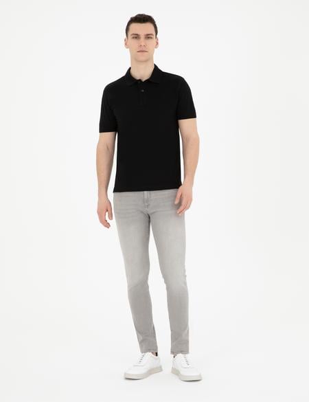 Siyah Slim Fit Basic Tişört - 50280754129