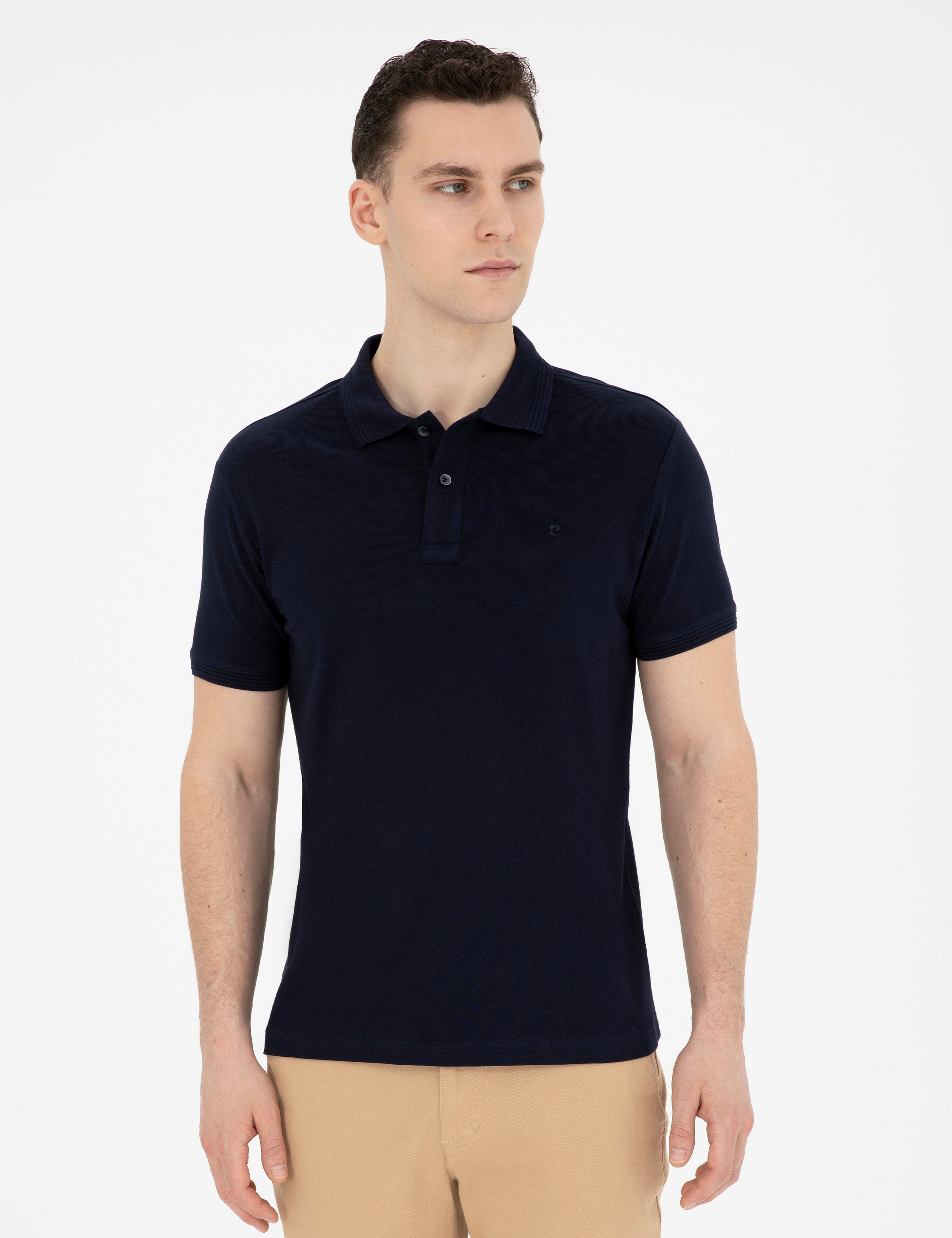 Lacivert Slim Fit Basic Tişört