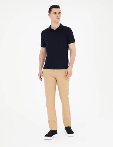 Lacivert Slim Fit Basic Tişört