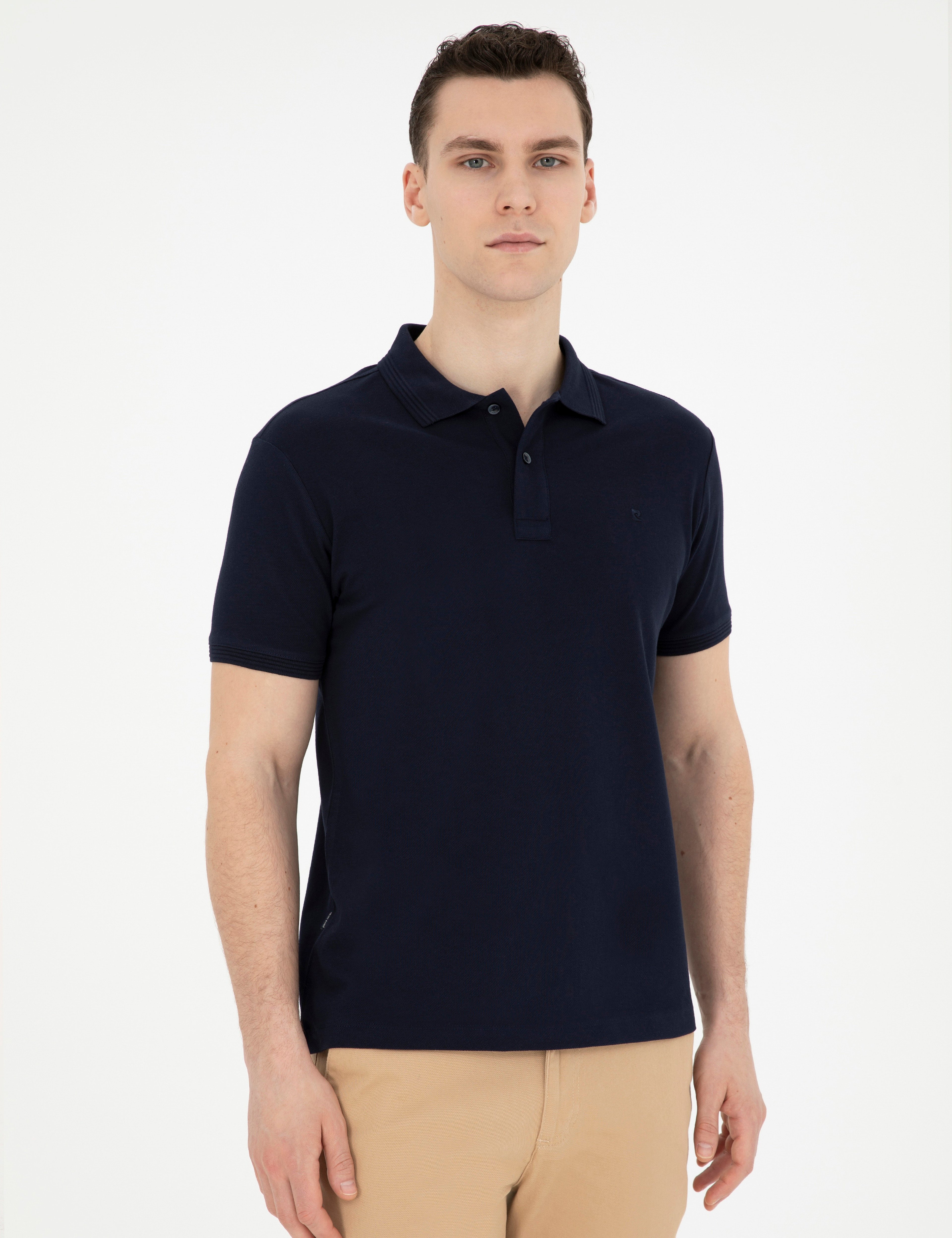 Lacivert Slim Fit Basic Tişört
