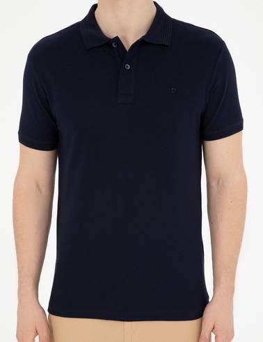 Lacivert Slim Fit Basic Tişört
