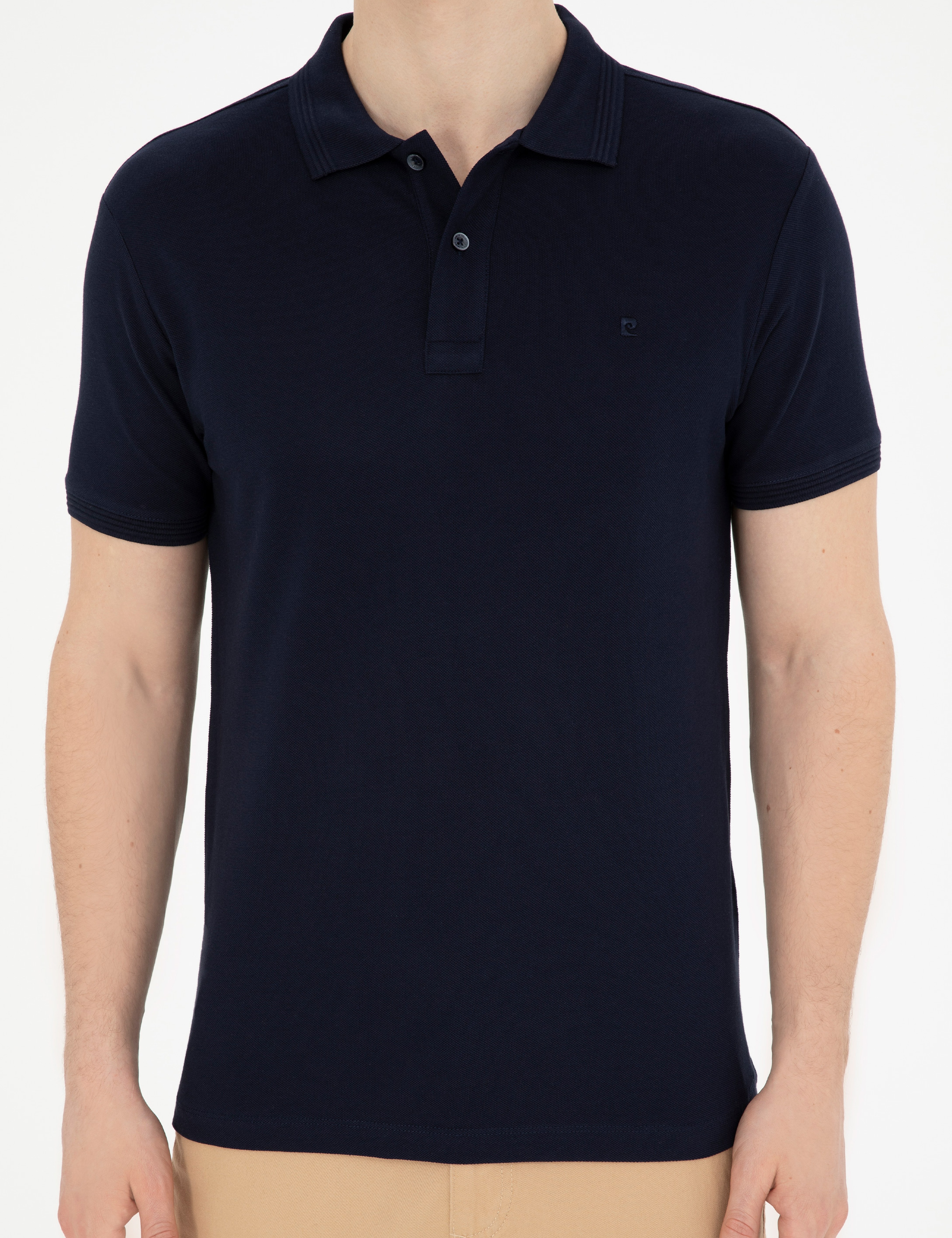 Lacivert Slim Fit Basic Tişört - Image 6
