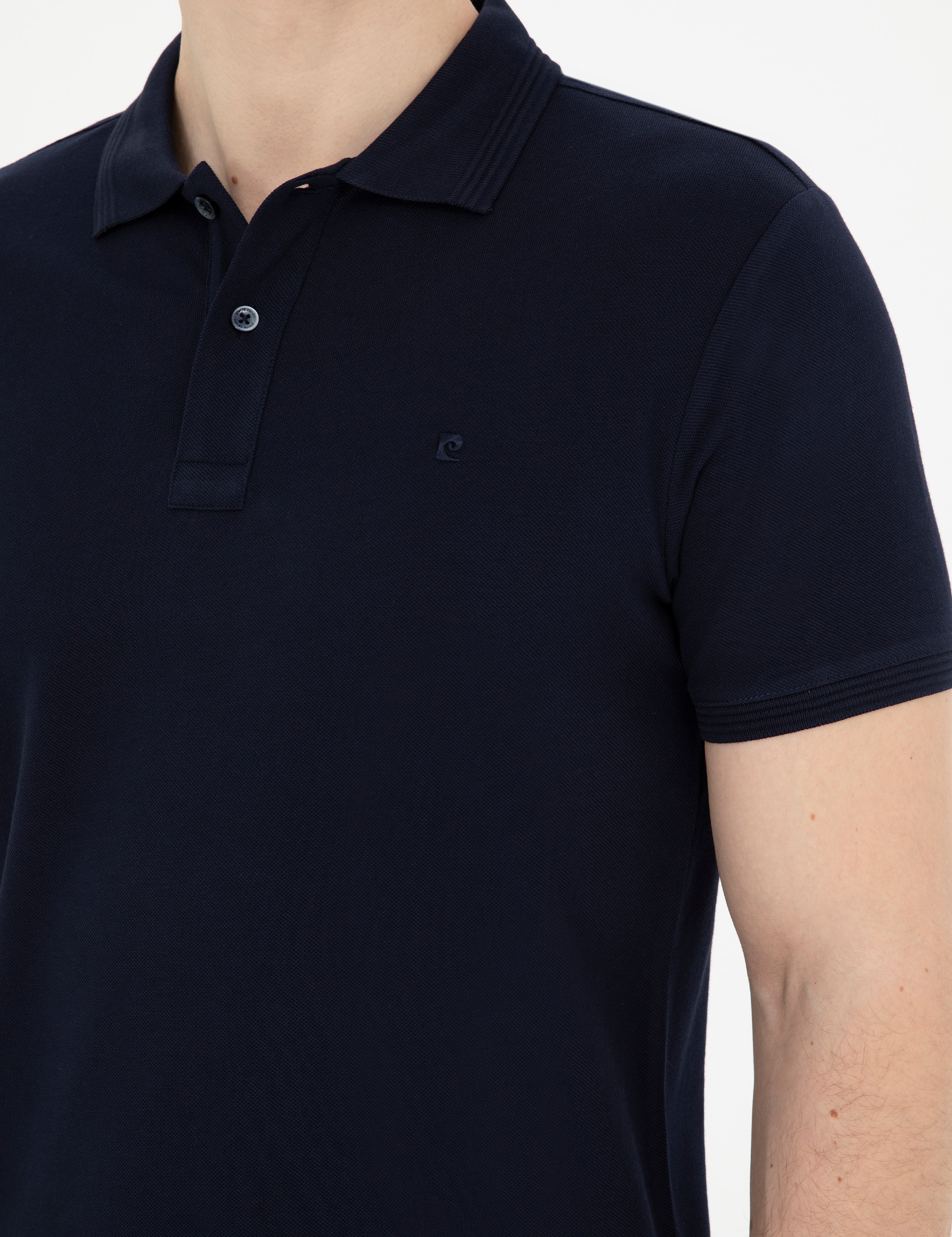 Lacivert Slim Fit Basic Tişört - Image 7