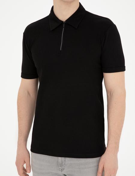 Siyah Slim Fit Tişört - 50288915007