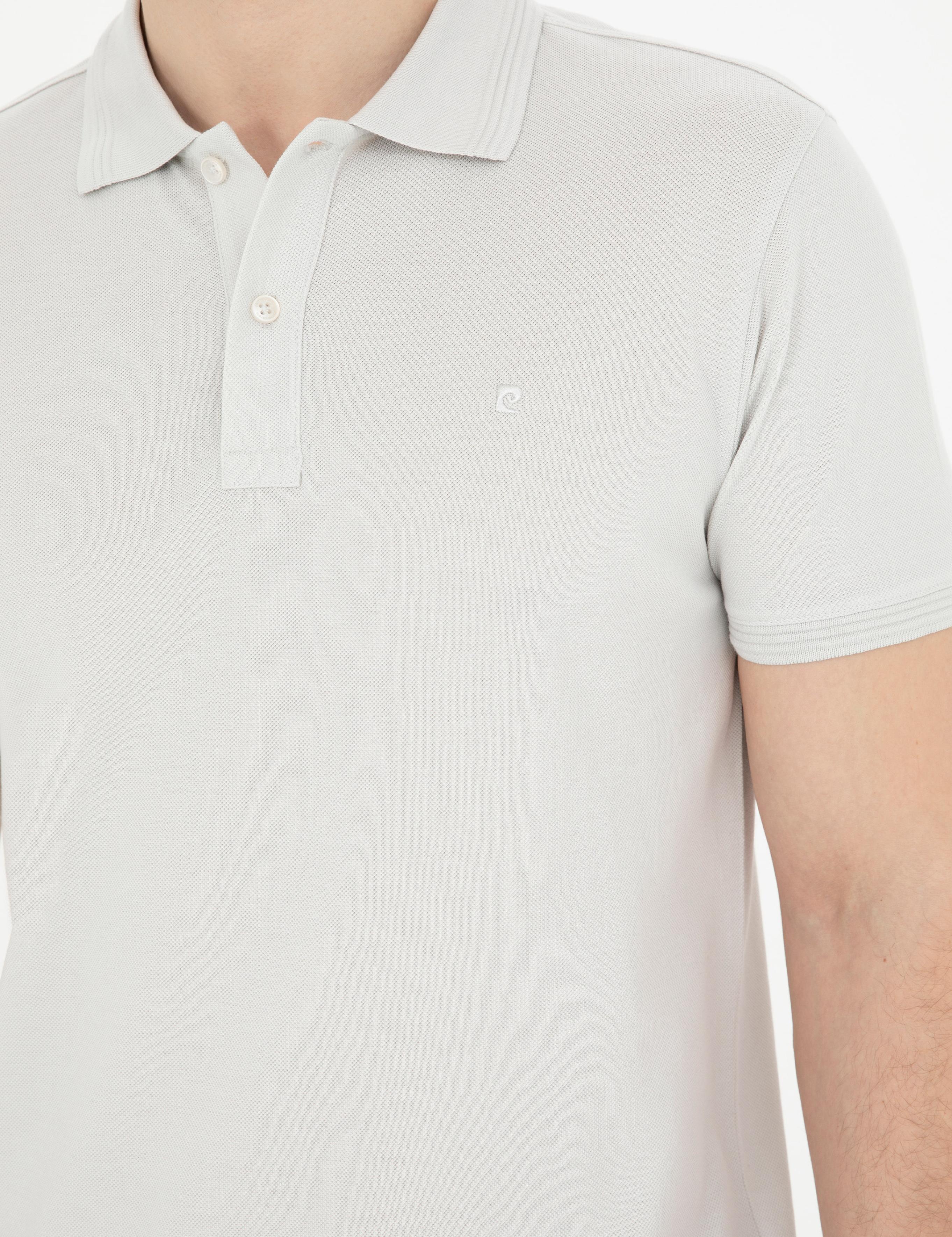 Açık Gri Slim Fit Basic Tişört