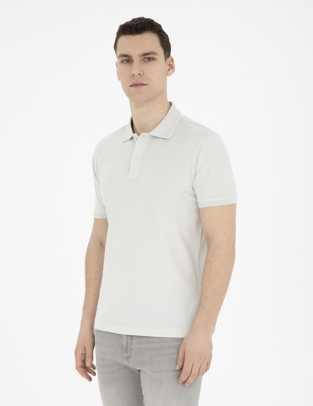 Açık Gri Slim Fit Basic Tişört