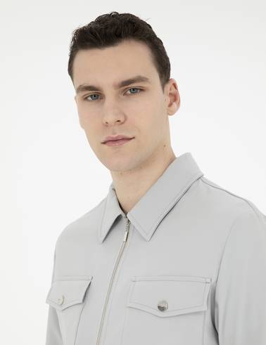 Taş Regular Fit Fermuarlı Ceket