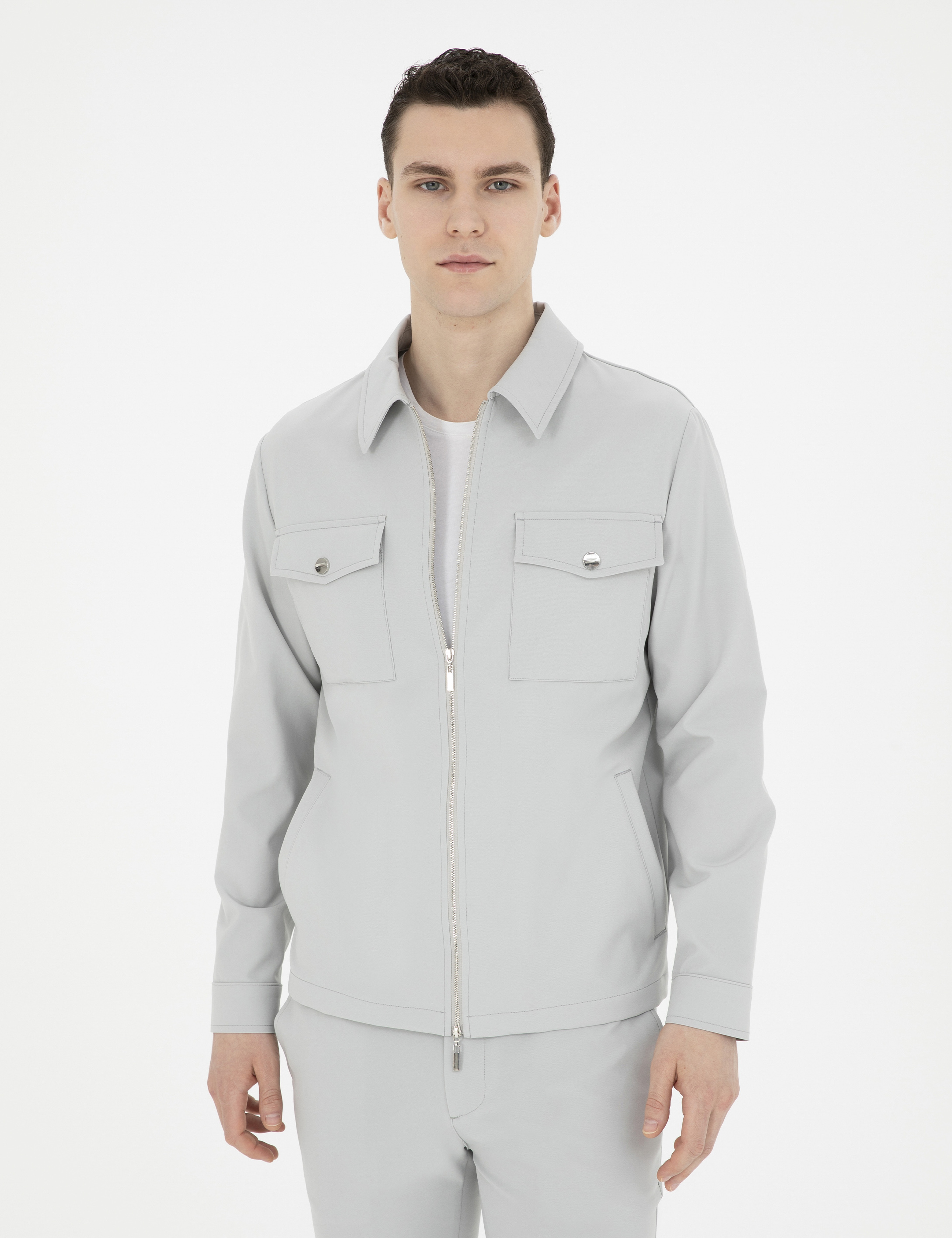 Taş Regular Fit Fermuarlı Ceket - Image 3