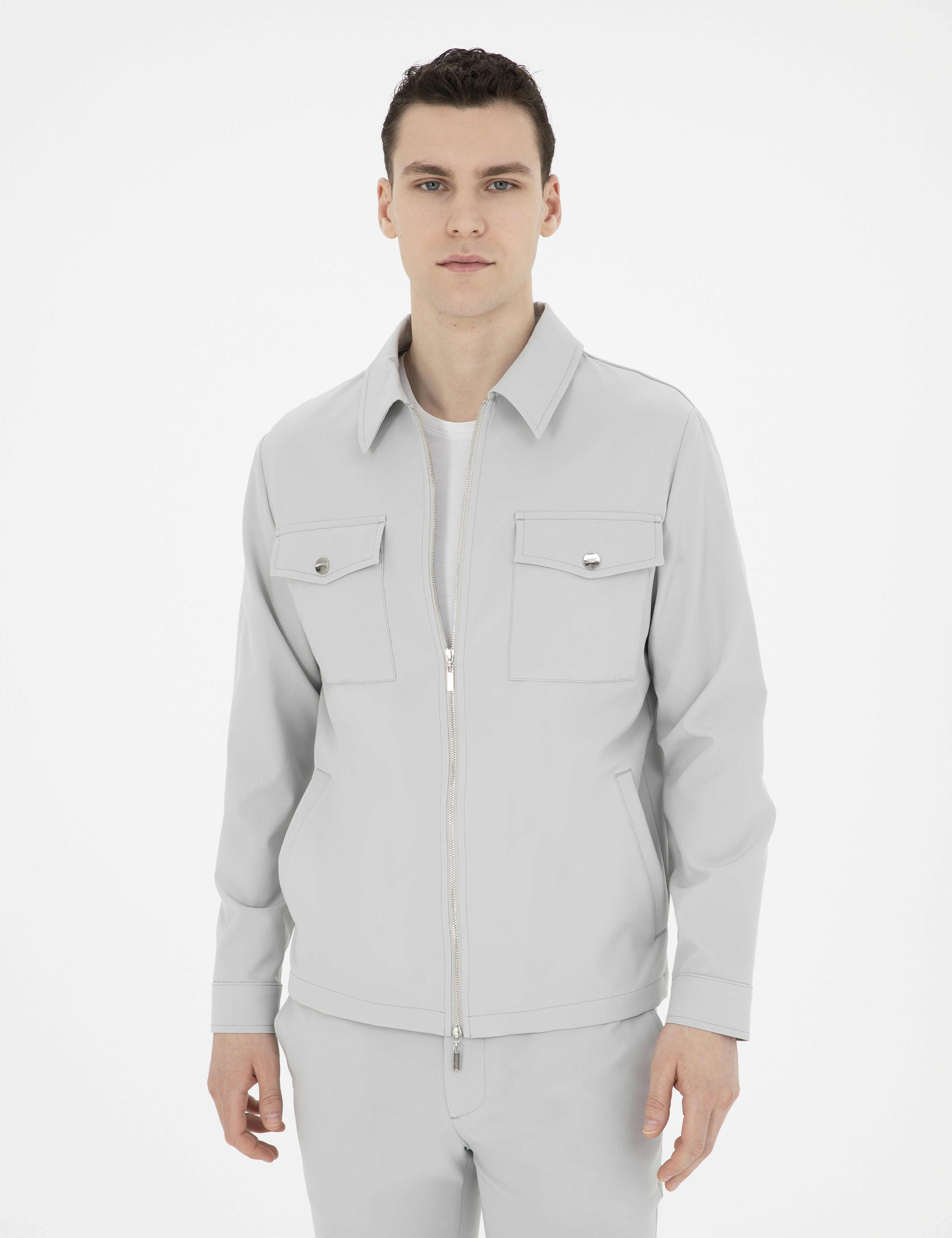 Taş Regular Fit Fermuarlı Ceket