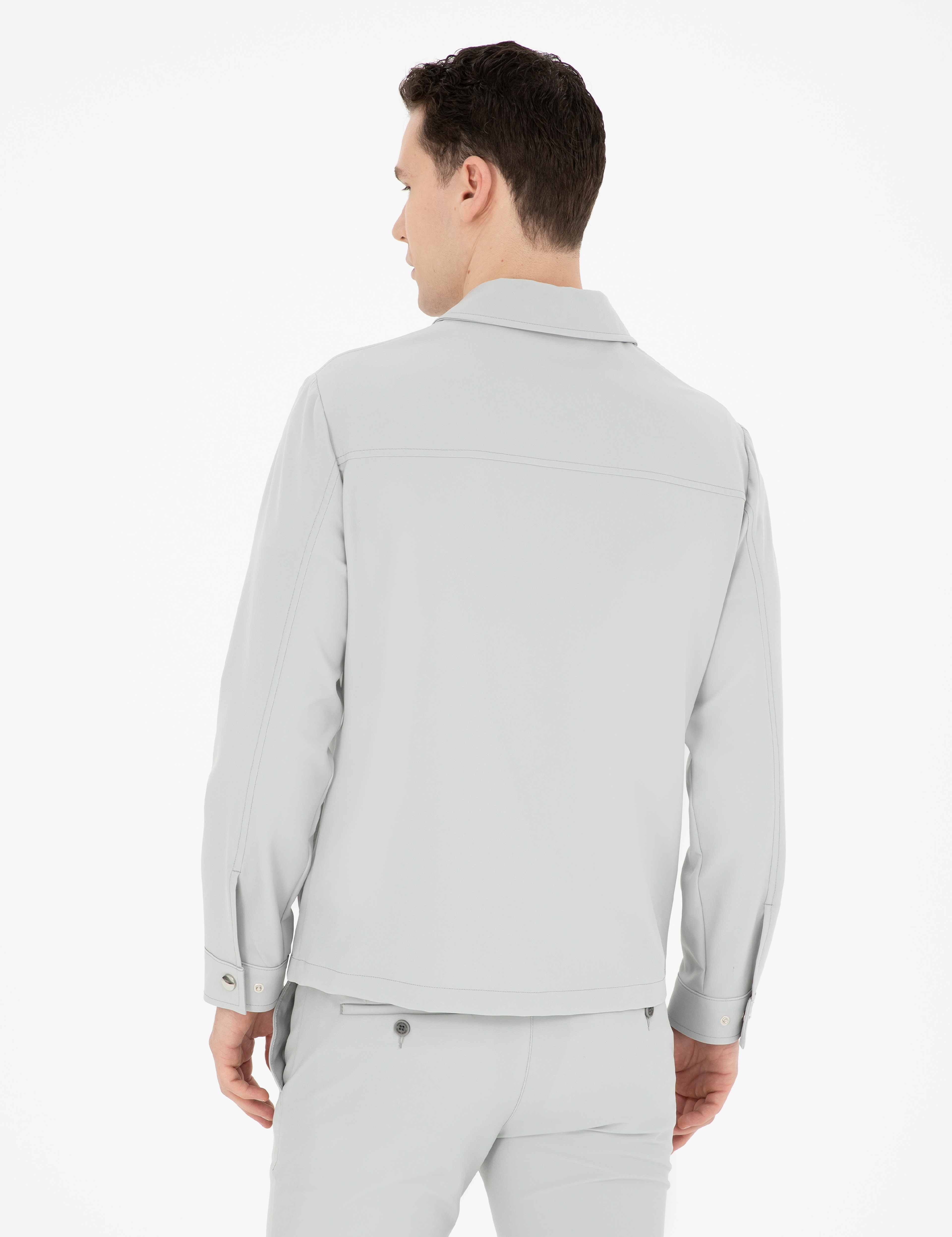 Taş Regular Fit Fermuarlı Ceket - Image 5