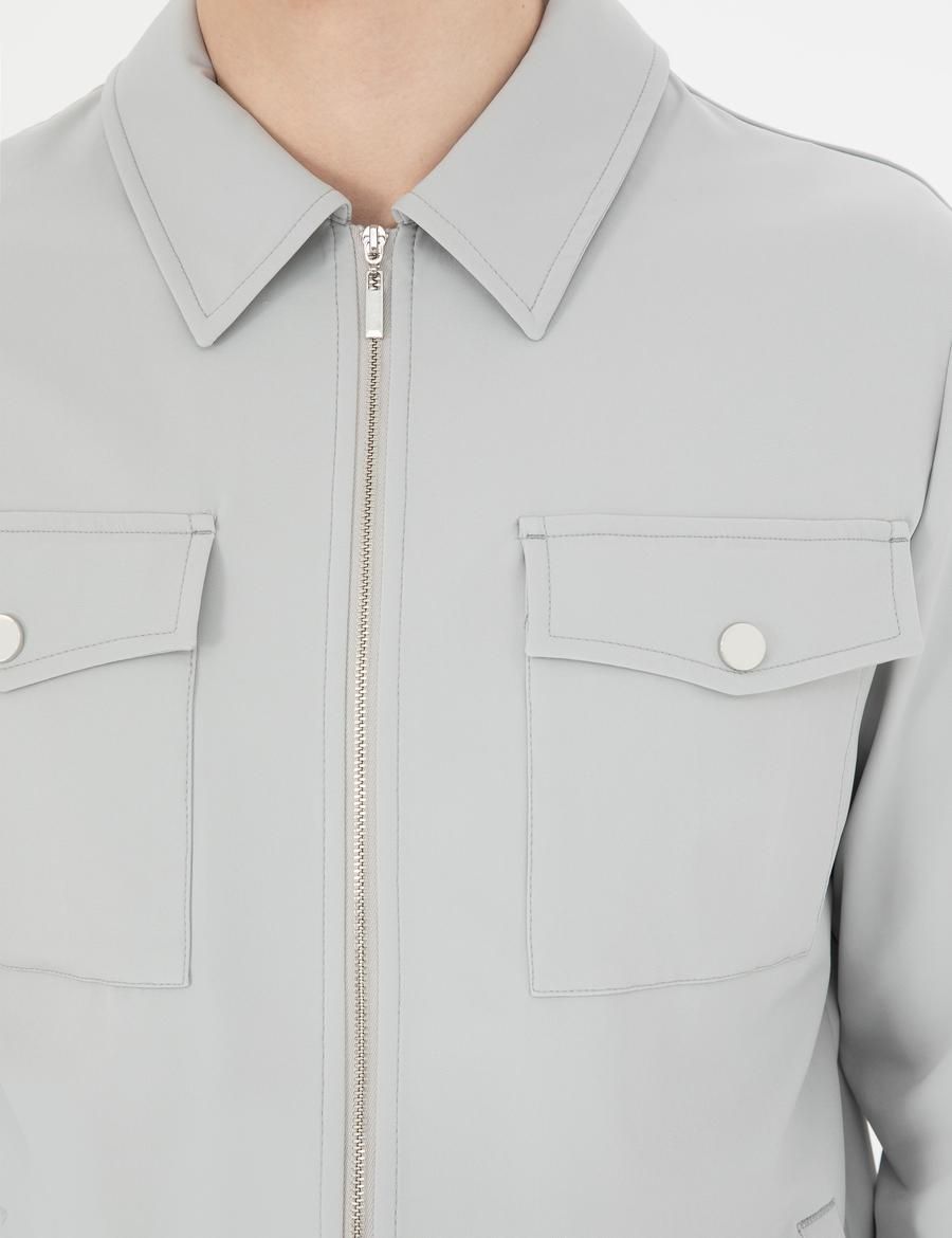 Taş Regular Fit Fermuarlı Ceket