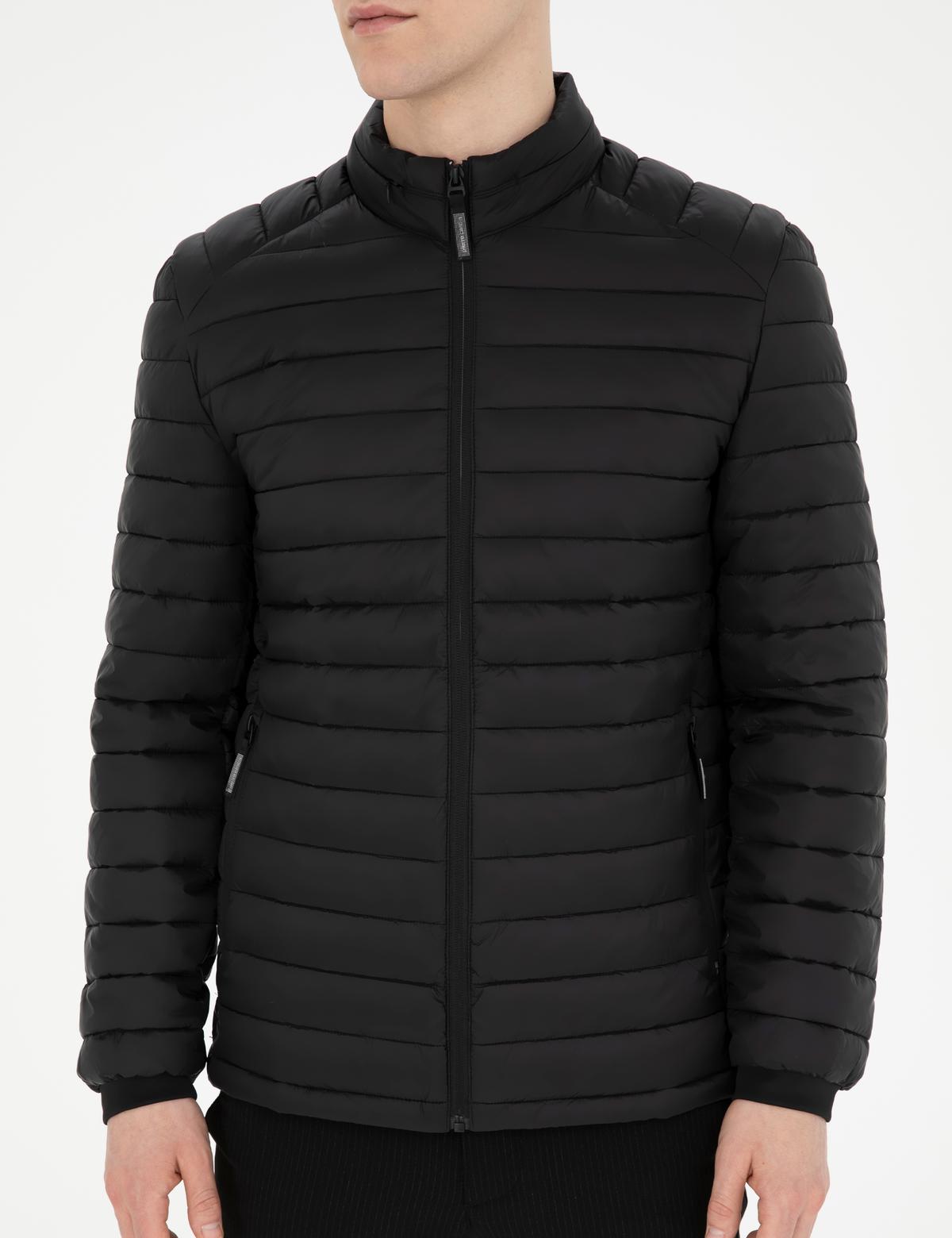 Siyah Şişme Mont - 50285384003