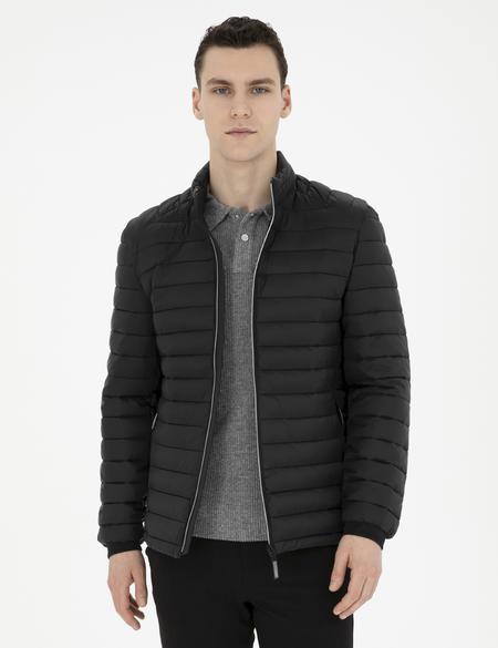 Siyah Şişme Mont - 50285384003