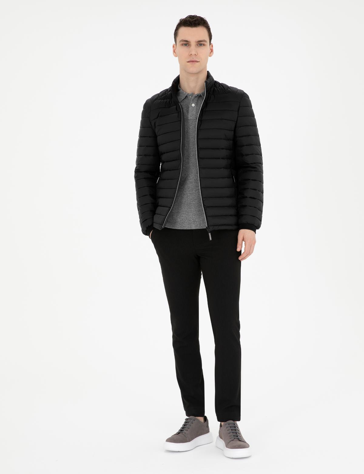 Siyah Şişme Mont - 50285384003