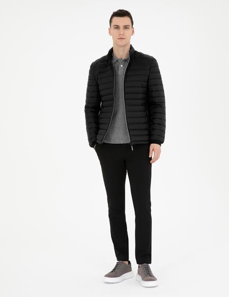 Siyah Şişme Mont - 50285384003