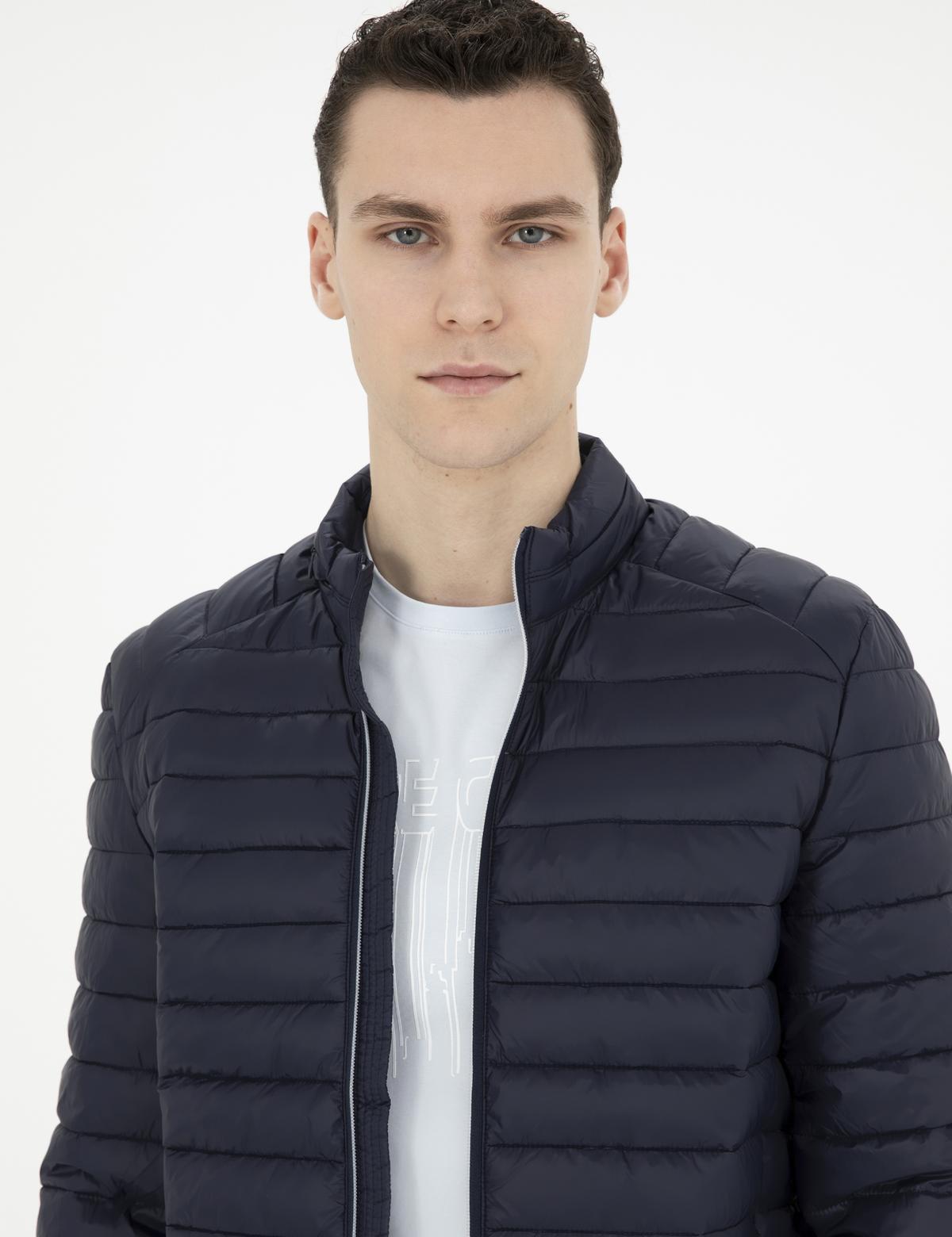 Lacivert Şişme Mont - 50285384012