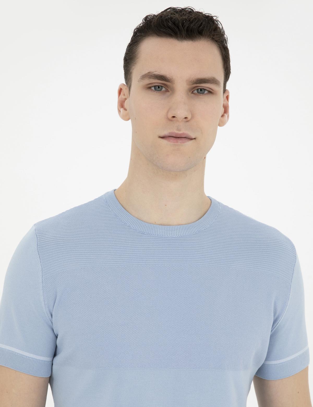 Mavi Slim Fit Bisiklet Yaka Triko Tişört - 50288117036