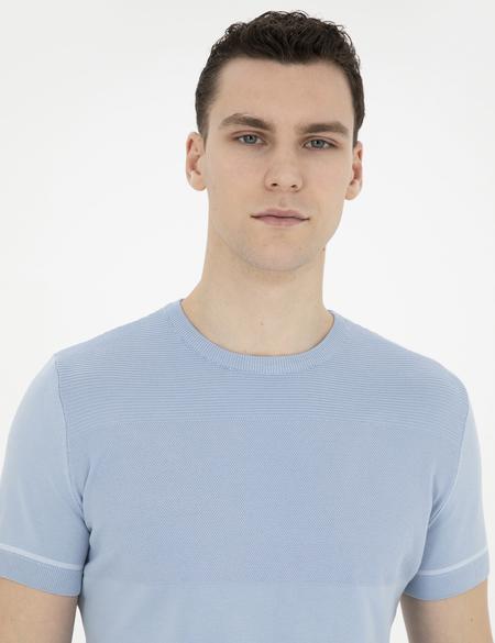 Mavi Slim Fit Bisiklet Yaka Triko Tişört - 50288117036