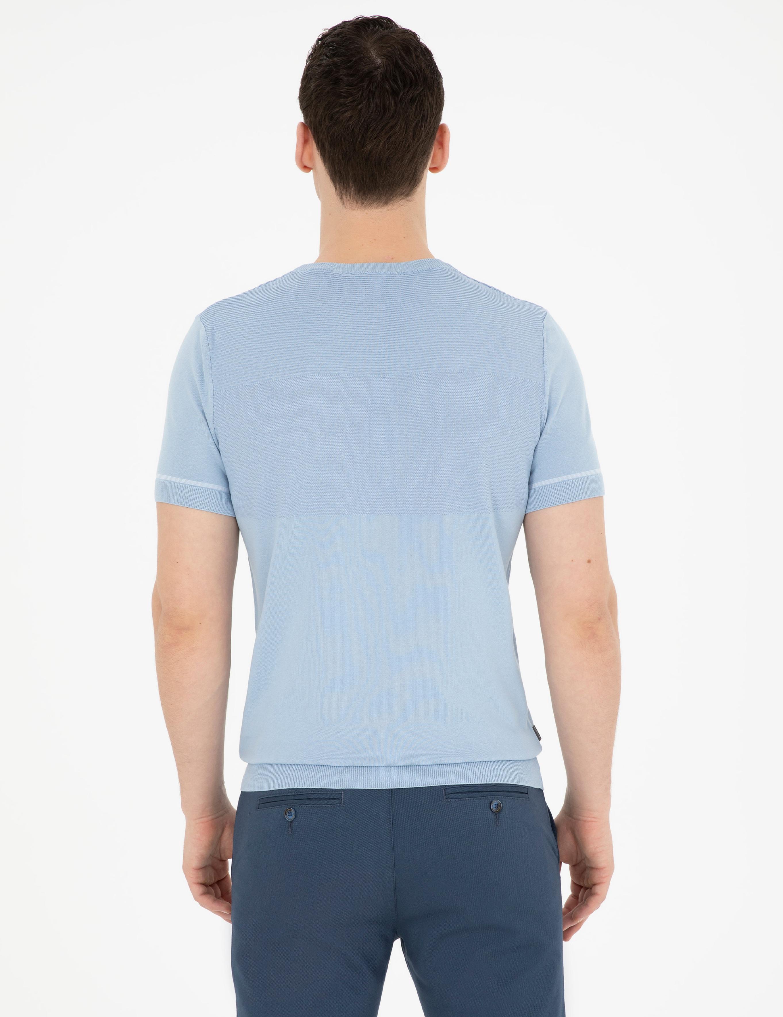 Mavi Slim Fit Bisiklet Yaka Triko Tişört