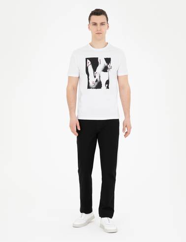 Beyaz Slim Fit Tişört