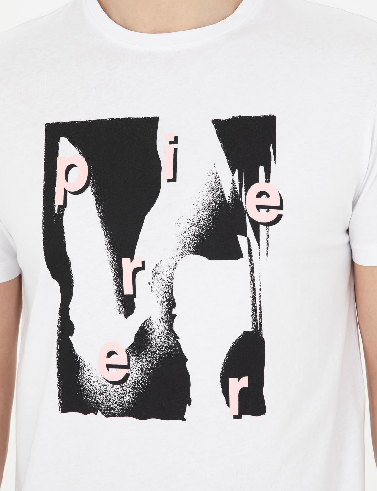 Beyaz Slim Fit Tişört - 50282065014