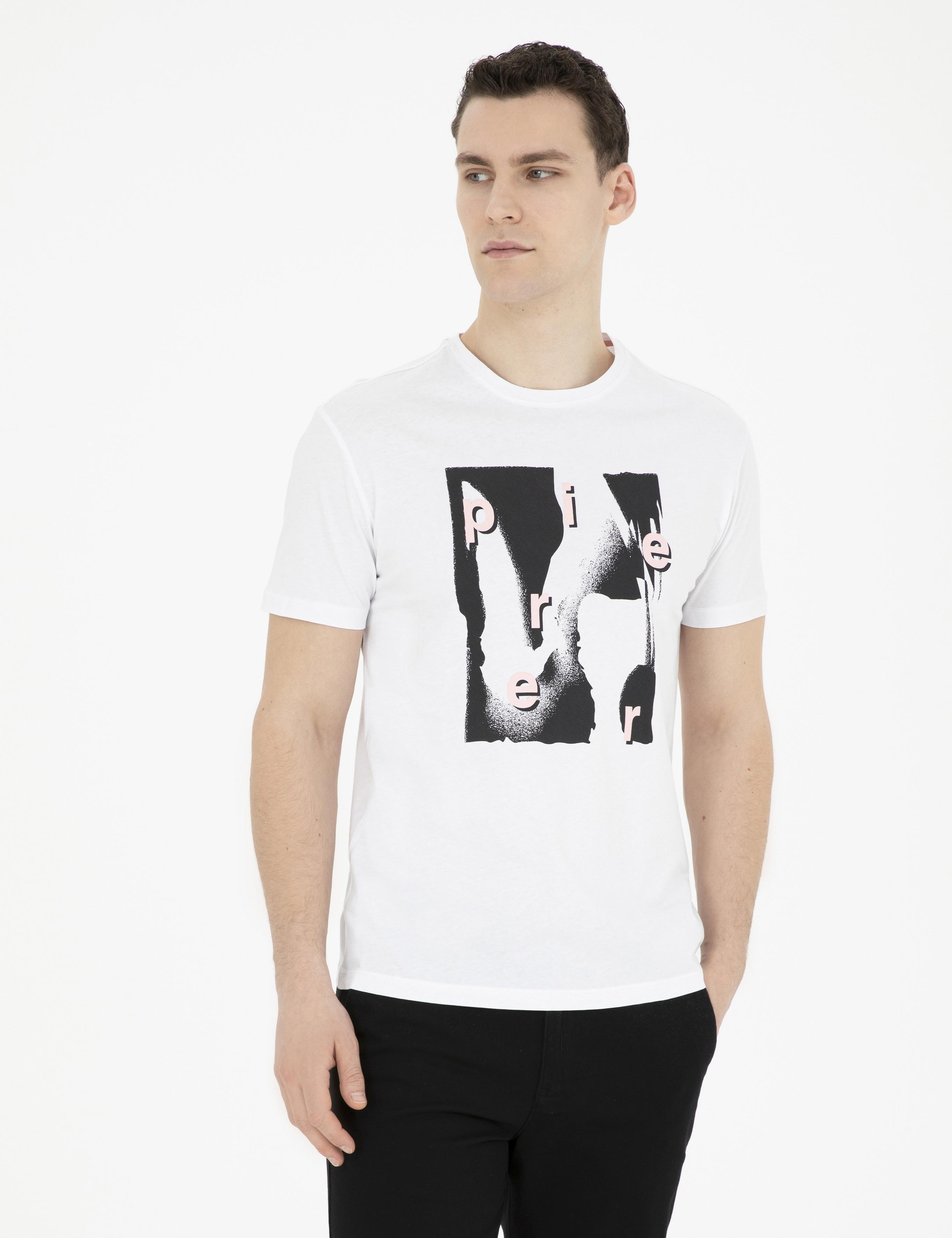 Beyaz Slim Fit Tişört