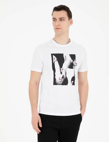 Beyaz Slim Fit Tişört