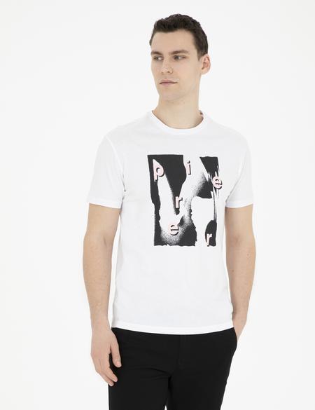 Beyaz Slim Fit Tişört - 50282065014