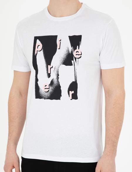 Beyaz Slim Fit Tişört - 50282065014