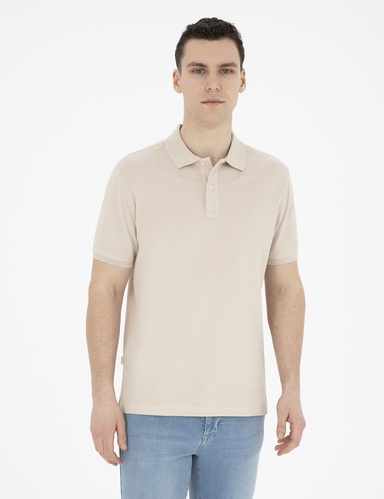 Taş Slim Fit %100 Pamuk Basic Düğmeli Polo Yaka Basic Tişört