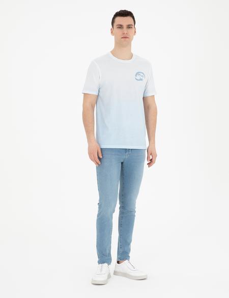 Açık Mavi Regular Fit Tişört - 50281117068