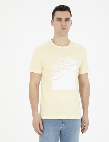 Limon Slim Fit %100 Pamuk Bisiklet Yaka Tişört