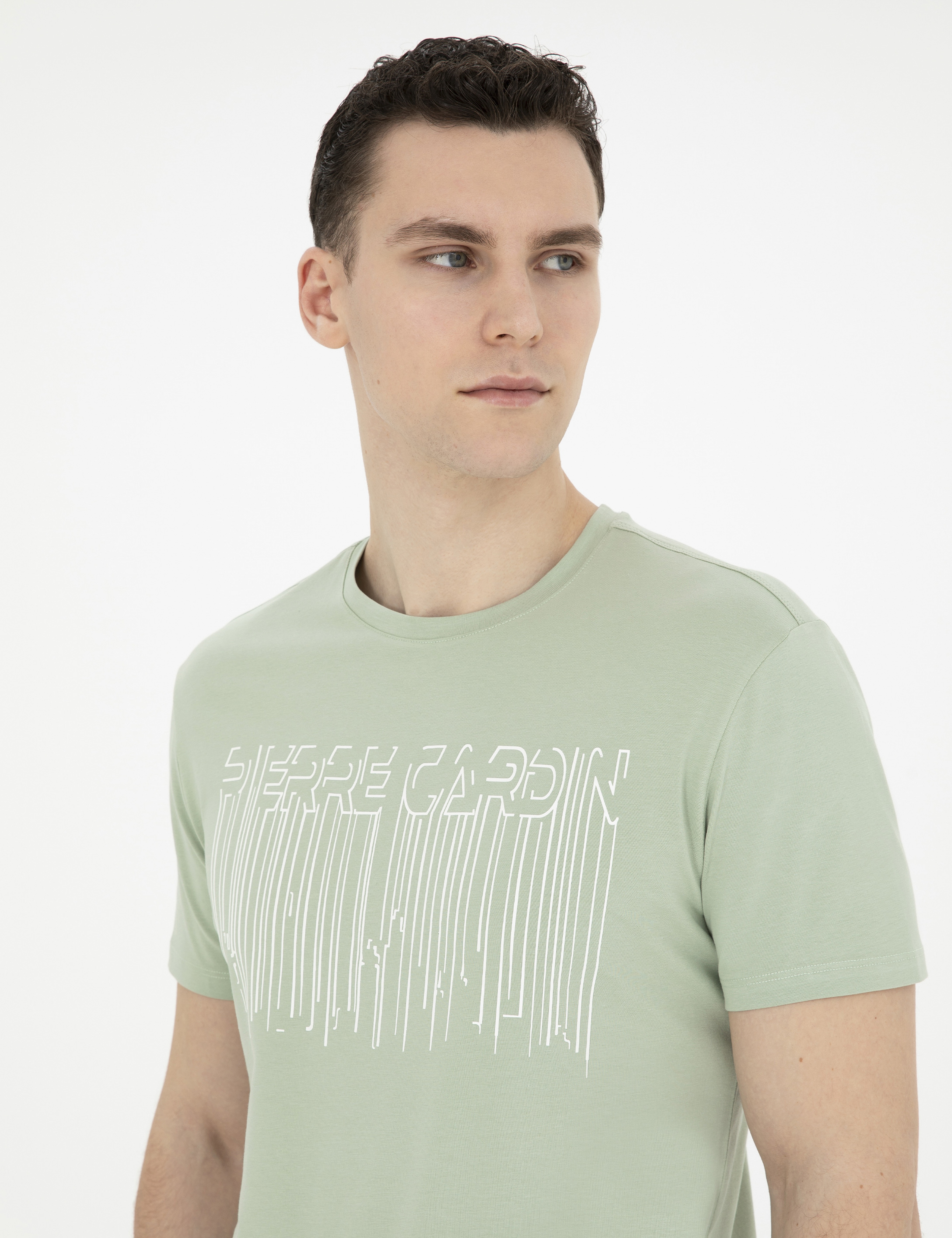 Yeşil Slim Fit Tişört - Image 2
