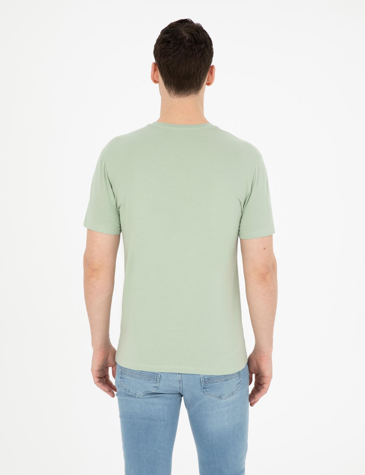 Yeşil Slim Fit Tişört - 50282064038