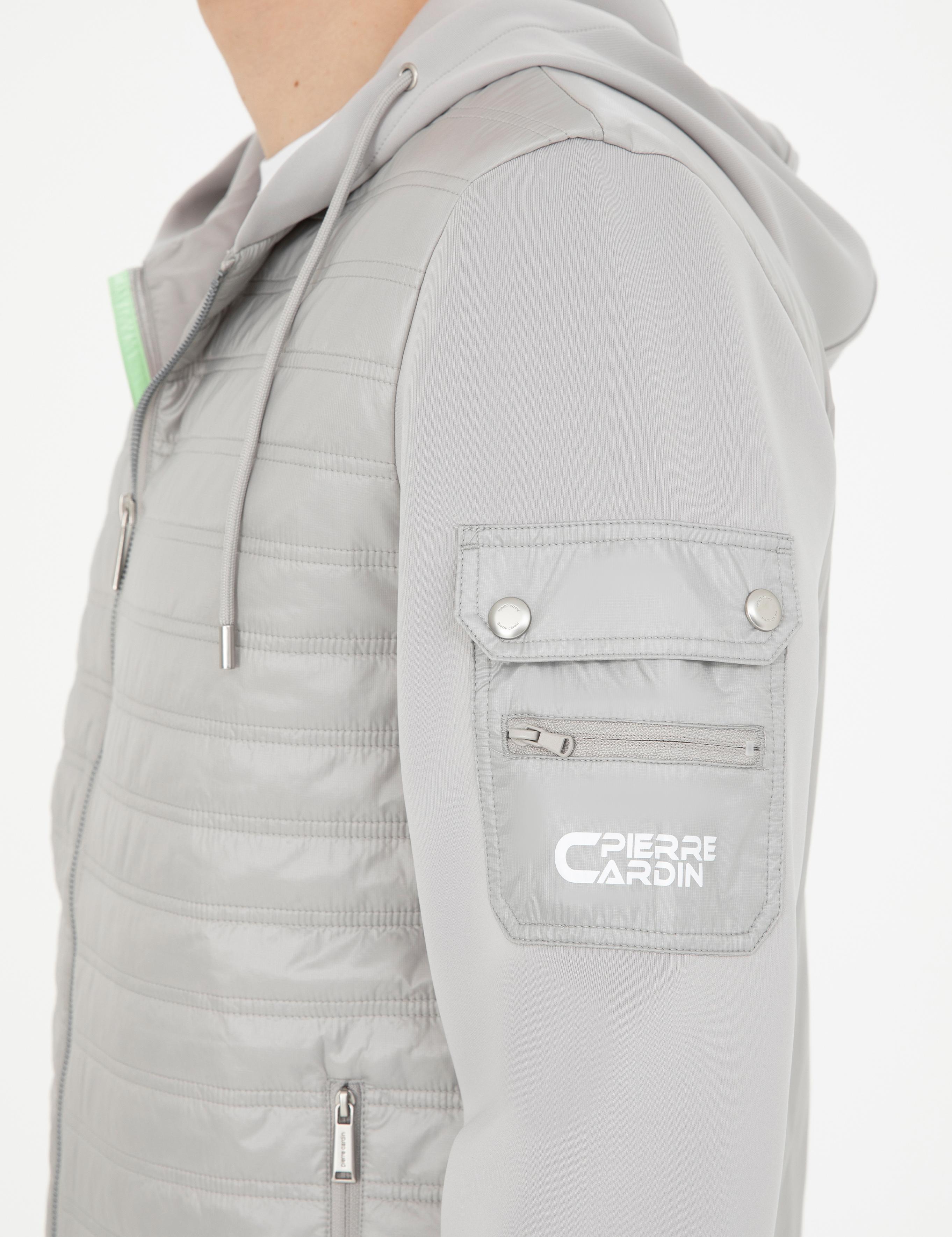 Gri Kapişonlu Baharlık Mevsimlik Mont