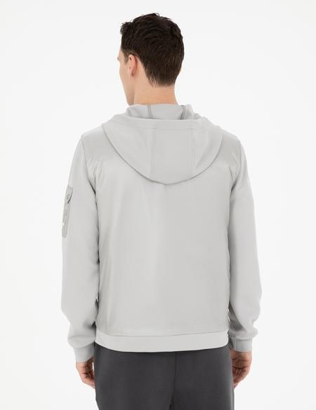 Gri Kapişonlu Baharlık Mevsimlik Mont - 50285304027