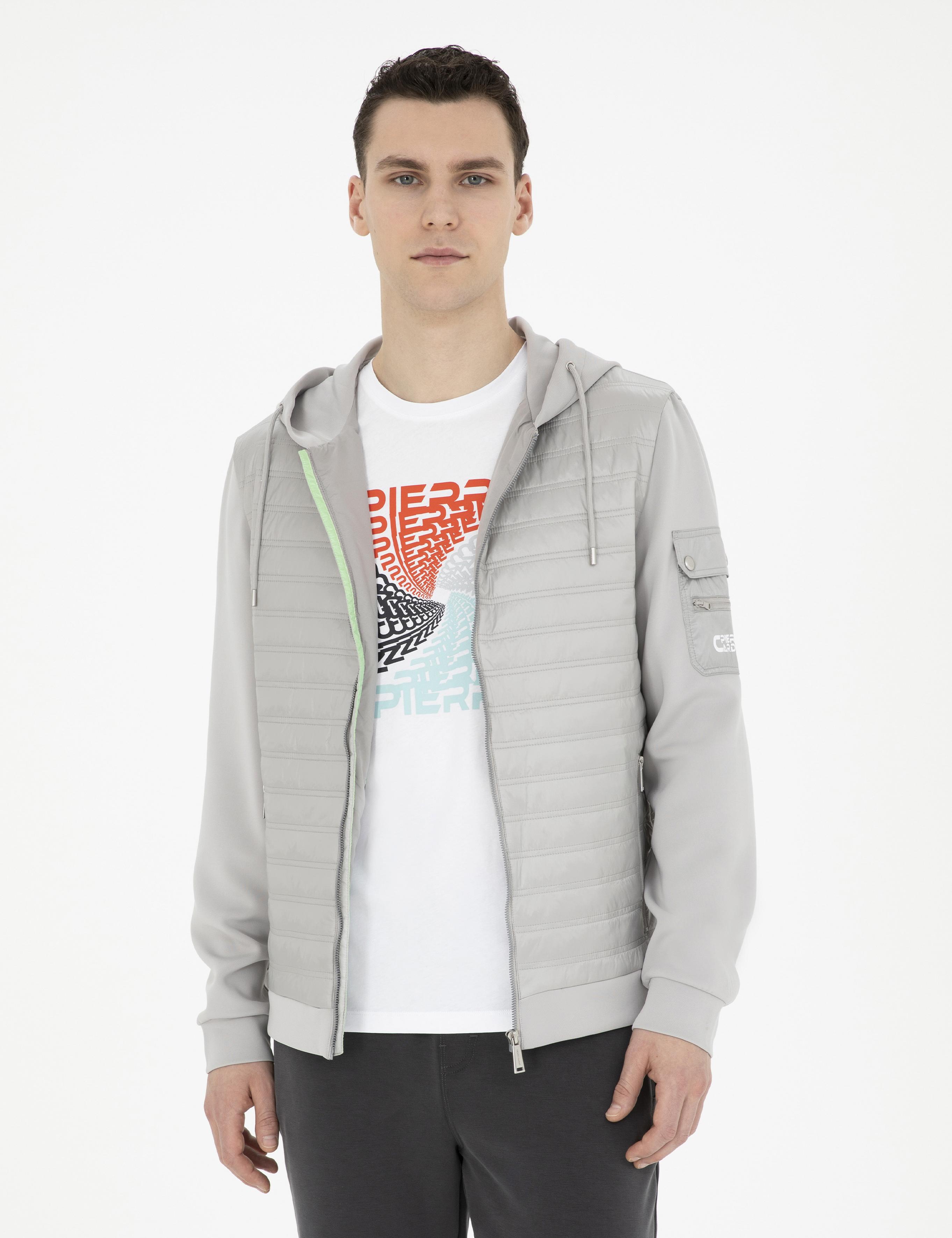 Gri Kapişonlu Baharlık Mevsimlik Mont