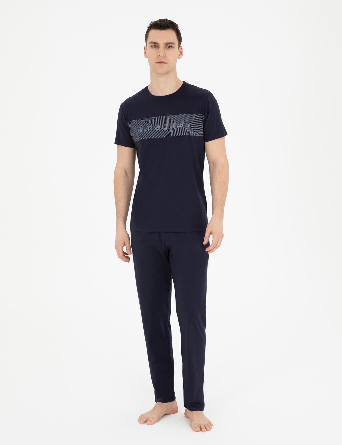 Lacivert Kısakol Pijama Takımı