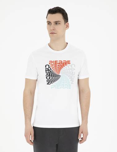 Beyaz Slim Fit %100 Pamuk Bisiklet Yaka Tişört
