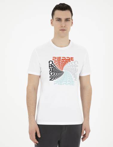 Beyaz Slim Fit %100 Pamuk Bisiklet Yaka Tişört