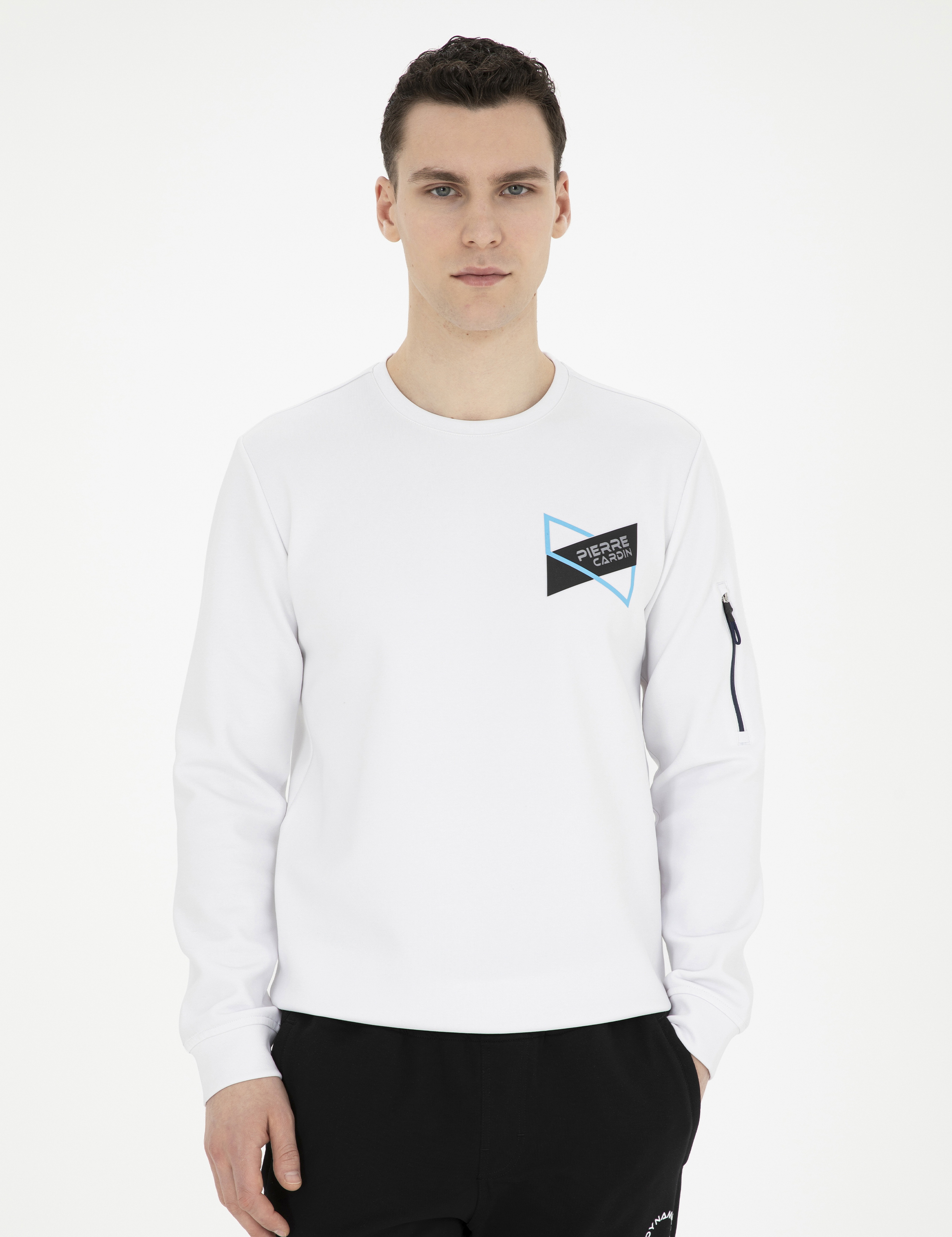 Beyaz Regular Fit Sweatshirt - Image 1