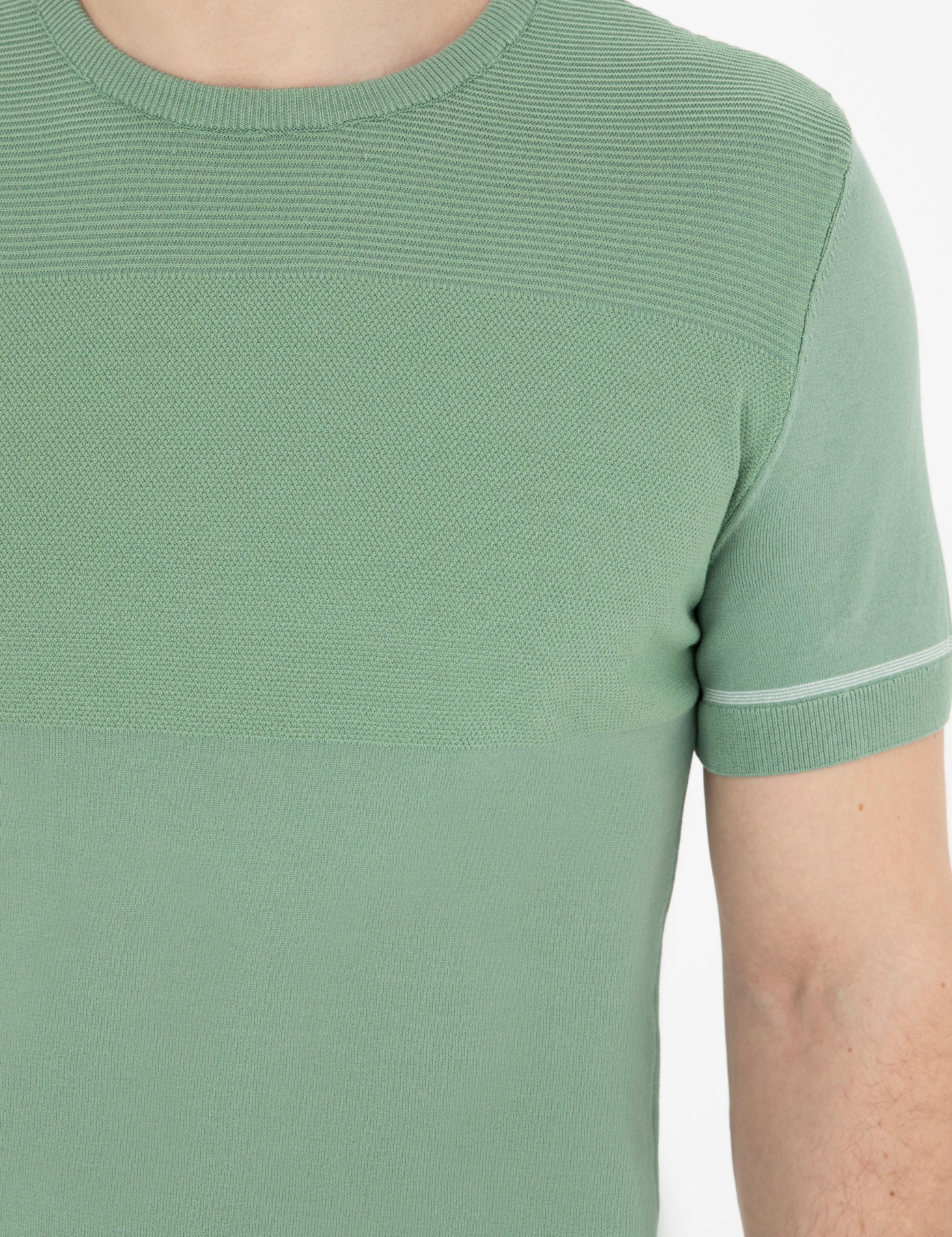 Çağla Slim Fit Bisiklet Yaka Triko Tişört