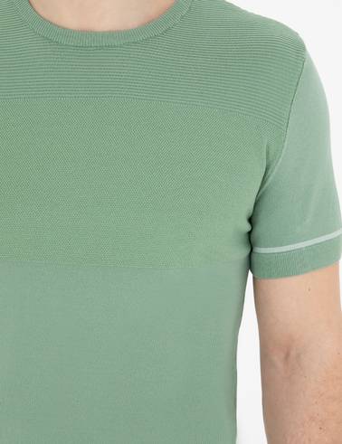 Çağla Slim Fit Bisiklet Yaka Triko Tişört