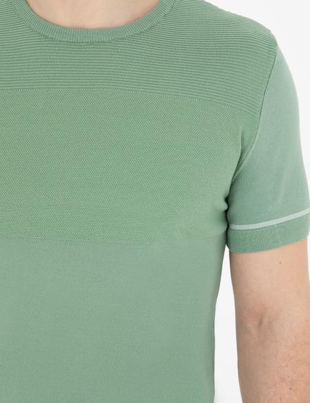 Çağla Slim Fit Bisiklet Yaka Triko Tişört - 50288117001