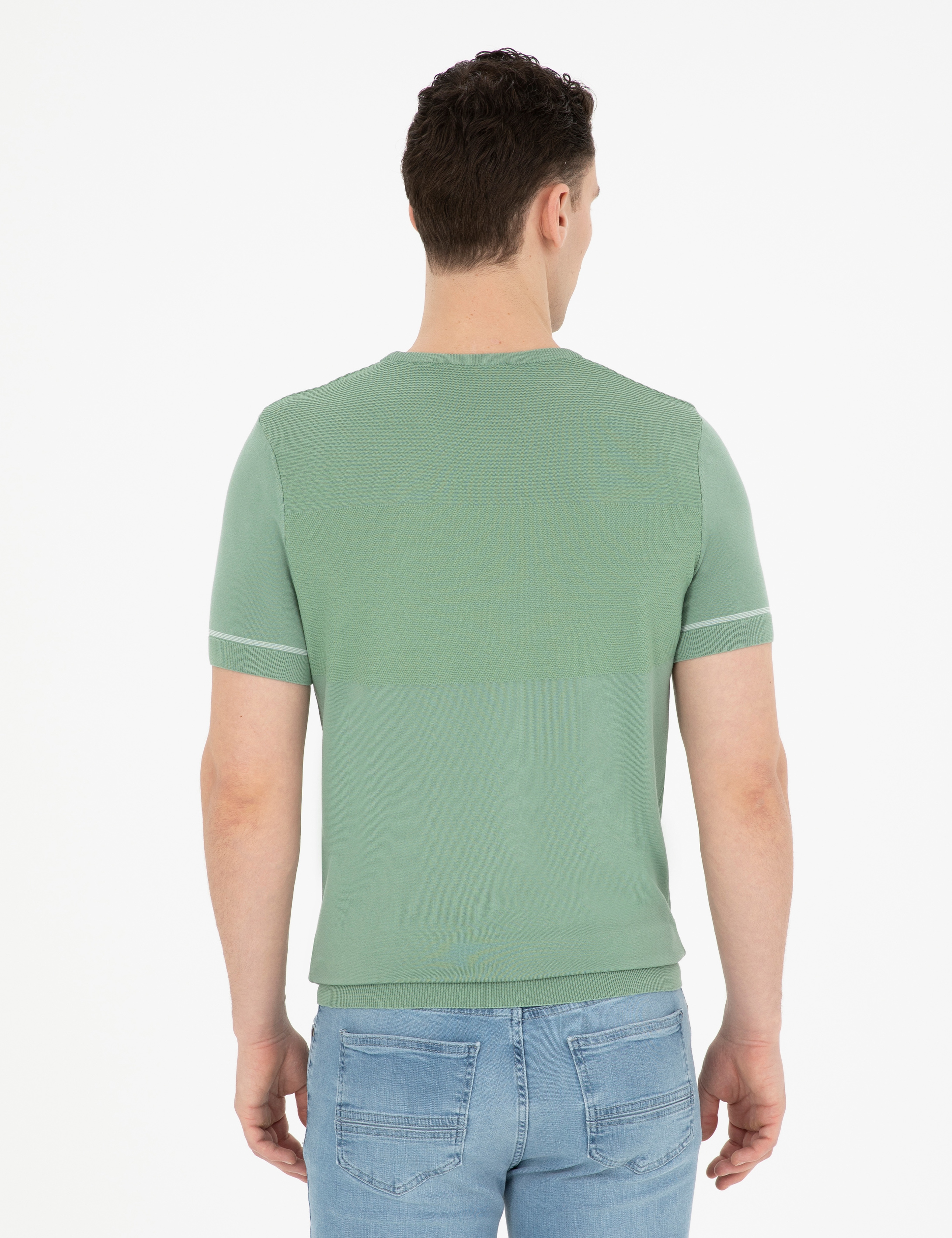Çağla Slim Fit Bisiklet Yaka Triko Tişört