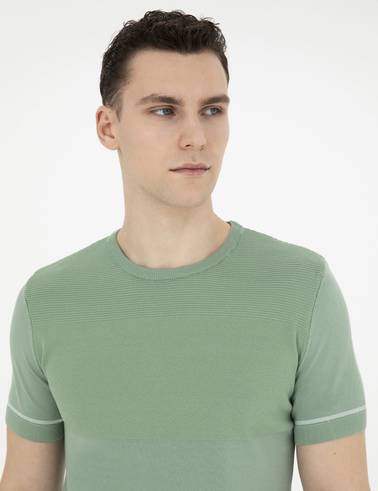 Çağla Slim Fit Bisiklet Yaka Triko Tişört